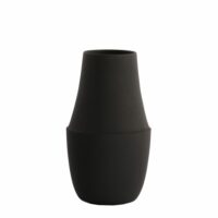 Vase fer noir 20x20x36.5cm--Noir-Luqaza