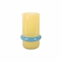 Vase jaune tendre 13.5x13.5x22cm--Jaune-Present Time