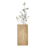Vase mural en bois 1 unité-Bois-Marron-Hannun
