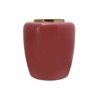 Vase rond en fer art déco 125--Rouge-ReCollection