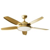 Ventilateur de plafond en laiton--Doré-Beliani