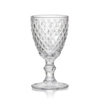 Verre à pied en verre pressé transparent-Verre-Transparent-Medard de Noblat