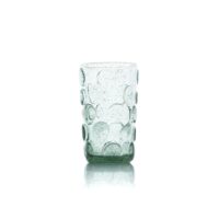Verre haut en verre bleu 8x8x13