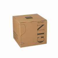 Verres à gin verre transparent/or H21
