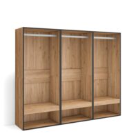 Vestiaire effet bois de chêne 180x35x145cm-Bois-Beige-Skraut home