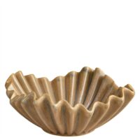 Vide-poche décoratif en céramique artisanale beige foncé h27-Céramique-Beige-Sia Deco