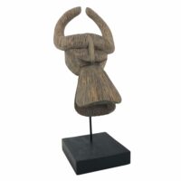 Viking sculpté en bois marron-Bois-Marron-MOYCOR