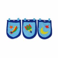Vipack 3 Pochettes Pino Astronaute 52cm Bleu-Bois de Pin-Bleu-Vipack