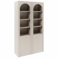 Vitrine avec portes cintrées et façades en verre