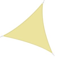 Voile d'ombrage triangulaire 3 x 3 x 3 m polyester haute densité sable--Marron-Outsunny